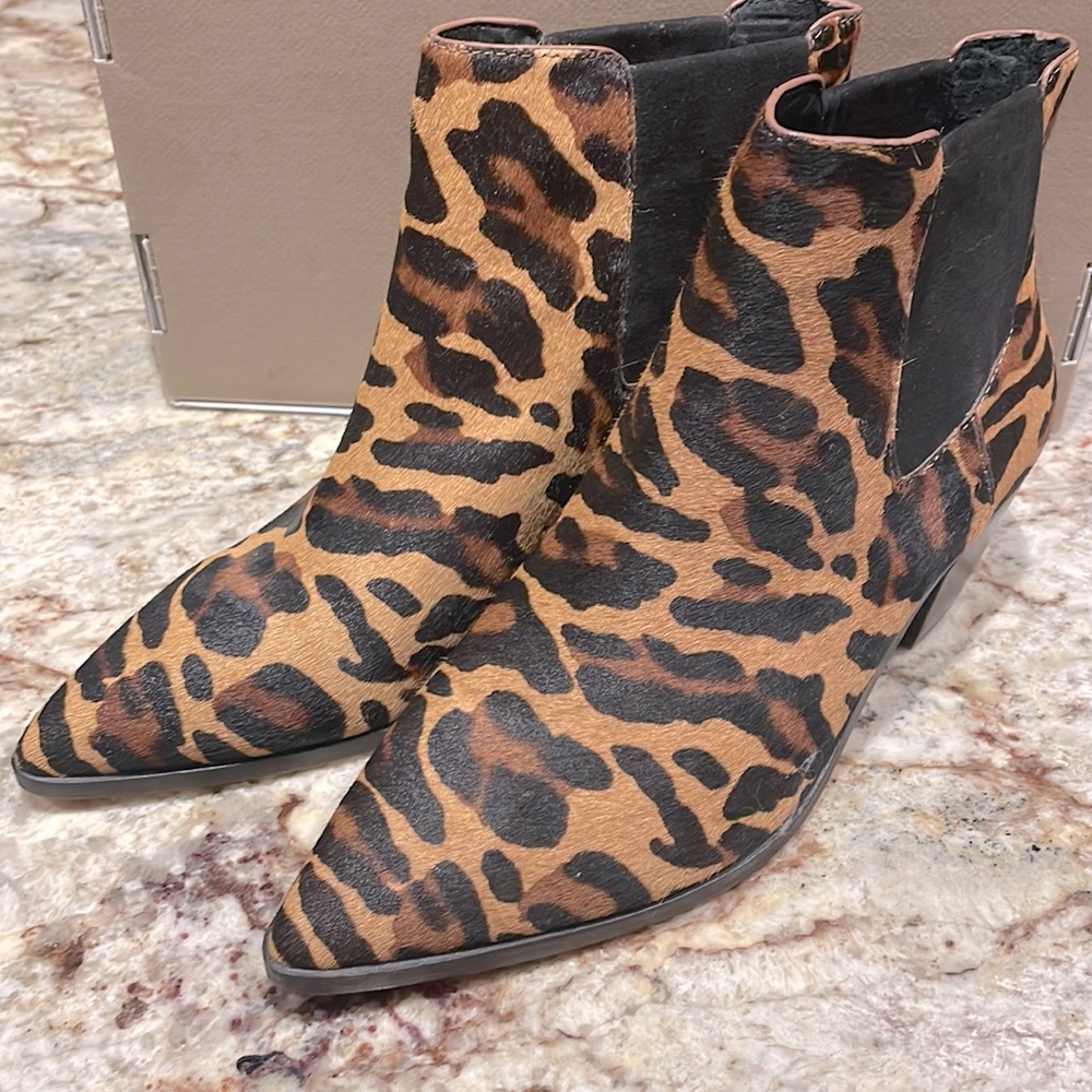 Sole Society leopard print booties size 7.5